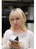 ボブウルフ×ハイトーンブロンド