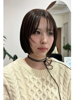 ボヌール オオサカ(Bonheur OSAKA) 【ミニボブ】フェイスレイヤー×グレージュカラー