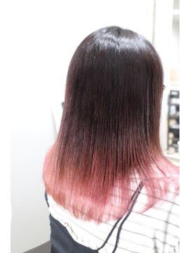 ピュアラヘアー 北24条店(Purer Hair) 毛先グラデーション ピンク