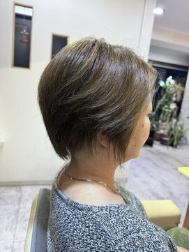 ヘアーパーチ(HAIR perch) あら！びっくり大人小顔似合わせカット×ブルーカラー