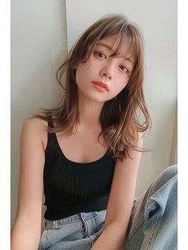 ルル(Lulu) 外はねミディアムくびれレイヤー