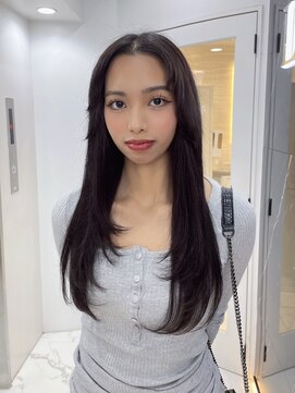 ラピス 渋谷本店(Lapis) シールエクステ/レイヤーカット/ミニウルフ/チェリーブラウン