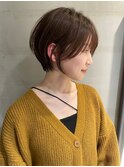 イメチェンショート外ハネボブ美髪ブルーブラックワイドバング