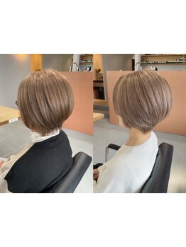 暗くなり過ぎない明るい色にも◎脱白髪染め！一人ひとりに合わせて、艶と透明感のある”なりたい”髪色へ＊