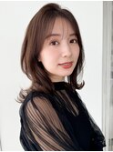 斜めバングサイドバングフェイスフレーミングうる艶髪愛され