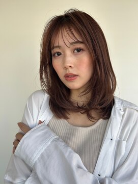 カバーヘア ブリス 大宮西口(COVER HAIR bliss) シースルーバングミディアムレイヤーカットp2大宮20代30代40代