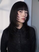 ドロップ(drop)&nbsp;ワイドバング　モードなレイヤーカット　顔周りシャギーカット