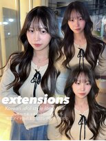 ローレン(Rollen)&nbsp;柔らかい黒髪とボブからエクステで更に垢抜けロングヘアに☆