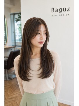 バグズ ヘアデザイン 桔梗が丘店(Baguz HAIR DESIGN) 艶髪ストレート小顔シースルー前髪透明感ナチュラル美髪ロング