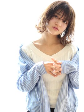 ヘアーアートシフォン 池袋西口店(Hair art chiffon) 似合わせカットでブルージュ＆ヴェールウェーブのセミディ 川口