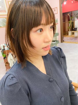 アイエン(aien) ボブウルフ×ベビーバング×ナチュラルカール