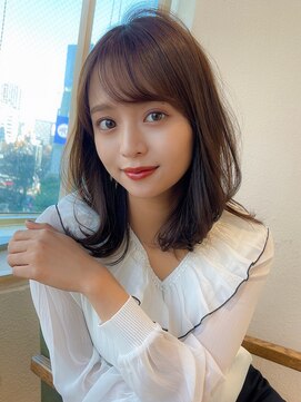 アフロート ディル(AFLOAT D'L) 大人かわいい 2wayバング レイヤーカット グレーベージュ