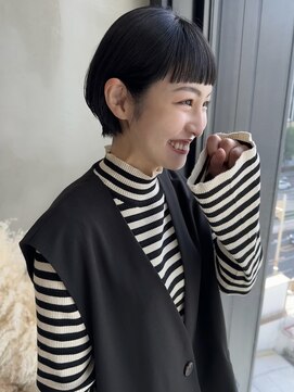 フレームプラス 御堂筋難波店(FRAME +) 暗髪　耳掛けショート　マッシュショート