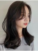 韓国ヘア　レイヤー　前髪　髪質改善