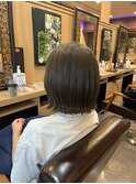 グレージュカラー外ハネボブ
