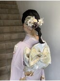 タイトめ編み下ろしヘア＊