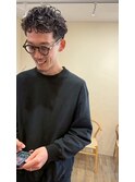 ビジネスカジュアル波巻きツイストスパイラルパーマツーブロック