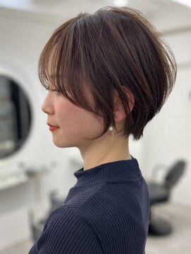 メルバイグラフ 梅田(mel by GRAFF) ショートカットxひし形ハンサムショート×前髪あり20代30代40代