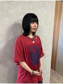 ブルーブラック×ミニウルフレイヤーカット