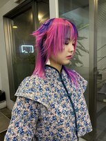 オーン(OOn)&nbsp;ネオンピンク×ビビッドパープルのデザインウルフ