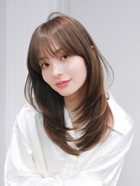 アイティーバイアルバム 北千住店(IT by ALBUM)&nbsp;顔周りレイヤーロング前髪カット韓国ヘア_F30782