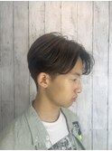 【メンズ】【マッシュショート】【ブリーチ】【センターパート】