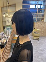 コレ(CoRE)&nbsp;色落ちはシルバーに★ミッドナイトネイビーボブ