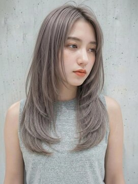ヘアアンドスパ モーブ 世田谷(hair&SPA Mauve) 透けるハイトーン/ミルクティーベージュ/レイヤーカット[用賀]