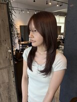 ヘアーループセラデザインワークス(Hair ruup Sela design works) オリーブベージュ×レイヤーカット