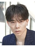韓国大人男ヘア/緩めフェザーパーマ/シースルーマッシュ