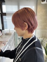 ヘアアンドメイク アリス(hair&make ALICE produce by COLT)&nbsp;ショートボブ　ピンク　ダブルカラー　ボンドカラー