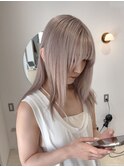 ホワイトベージュ/ベージュヘア/ブリーチリタッチ/渋谷神南