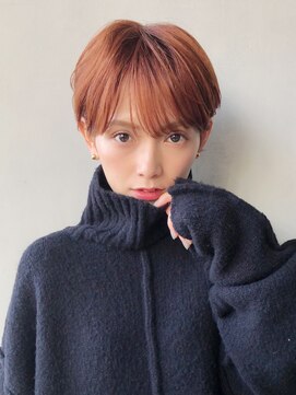 アルバム 銀座(ALBUM GINZA) オレンジマッシュショート_セミウェットウェーブ_6908