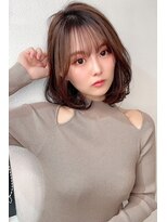 【shige】ホワイトグレージュコンマヘアネビージュボブウルフ