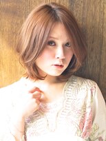 大人かわいいひし形前下がりボブ20代30代40代