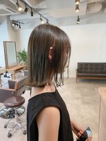 ネイヴィル オモテサンドウ(navile omotesando) ☆ブリーチなしオリーブベージュ外ハネボブ☆