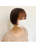 ブリーチなし♪オレンジ前髪インナーカラー