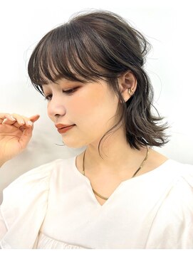 アフロートリノ(AFLOAT Leino) 【修】20代30代40代◎透明感カラー×韓国切りぱなしボブ