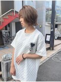 ホワイトグレージュ コンマヘア くすみブルー ダークアッシュ