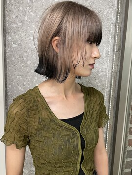 サンク 原宿 表参道(cinq) 顔まわりレイヤーのデザインが可愛いエンドカラー