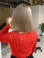 トト 船橋店(toto.)&nbsp;黒髪/グレーベージュ/レイヤーロング/前髪パーマ[西船橋/津田沼]