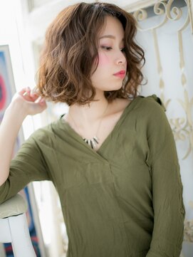 モッズ ヘア 福岡姪浜店(mod's hair) mod's姪浜/フレンチカジュアルゆるふわカール大人ボブパーマh