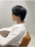 アッシュブラックカルマパーマベリーショートダークアッシュ