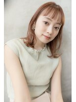 ケアリー 大日(Carelly)&nbsp;【Carelly大日】パッツン前髪×オレンジベージュ