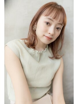 ケアリー 大日(Carelly) 【Carelly大日】パッツン前髪×オレンジベージュ