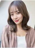 韓国ヘア似合わせレイヤーカット前髪顔周りカット大人美人