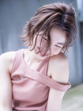 ロイド(Lloyd) 【Lloyd大宮】無造作外ハネボブ×ラベンダーベージュ