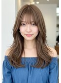 セミロング/ショート/顔周り/白髪ぼかし/前髪/本八幡