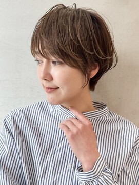 ロンドエニカ 大宮(Lond enika) イメチェン外ハネボブ美髪ワイドバングレイヤーショート/大宮