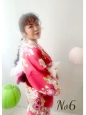 浴衣一式レンタル+着付け+ヘアセット